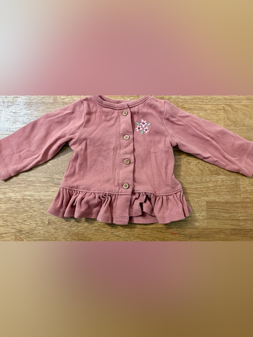 Carter's Mauve Button-Up Baby Top